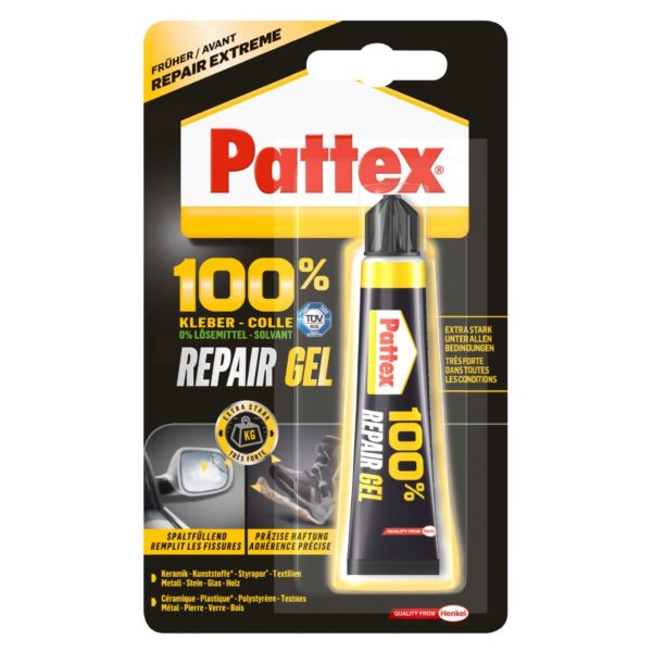 Pattex 100 % Kleber Repair Gel Produktbild Blisterkarte
